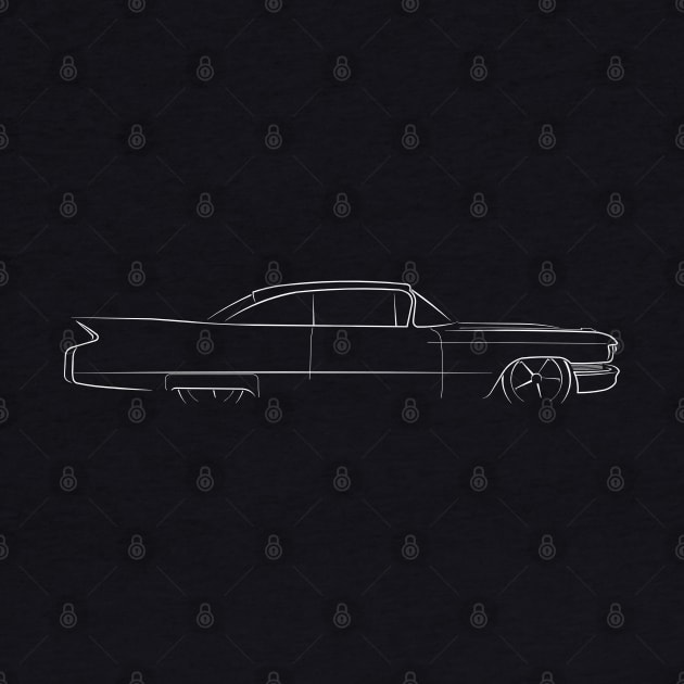 1960 Cadillac - profile stencil, white by mal_photography